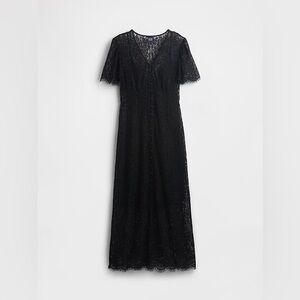 GAP Black Lace Midi Dress